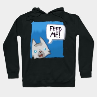 Feed Me! [Lynx Point Cat With A Blue Background] Hoodie